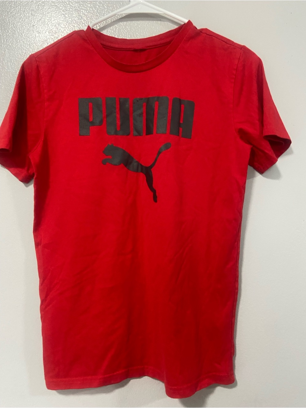 Puma Red Short-Sleeve Tee with Black Logo